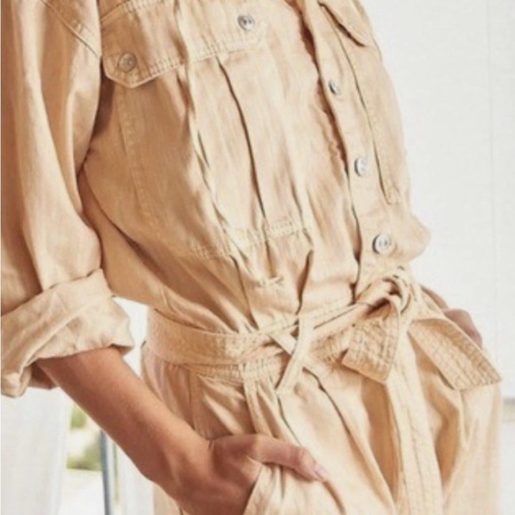 FREE PEOPLE Larson Long Sleeve Shortall/ size M - Picture 4 of 6